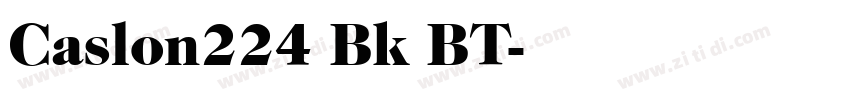 Caslon224 Bk BT字体转换